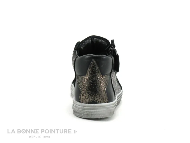 Achat chaussures Bopy Enfant Botte et Bottillon, vente Bopy SALAMATA Noir - Basket montante fille avec zip