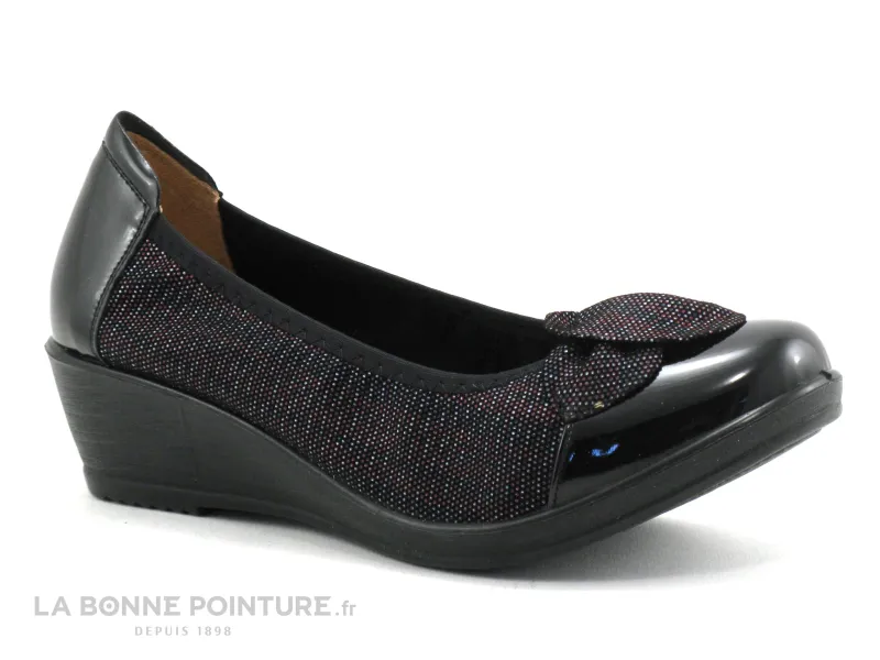 Achat chaussures Inéa Femme Escarpin, vente INEA SURI - Bordeaux - Noir - Escarpin compense