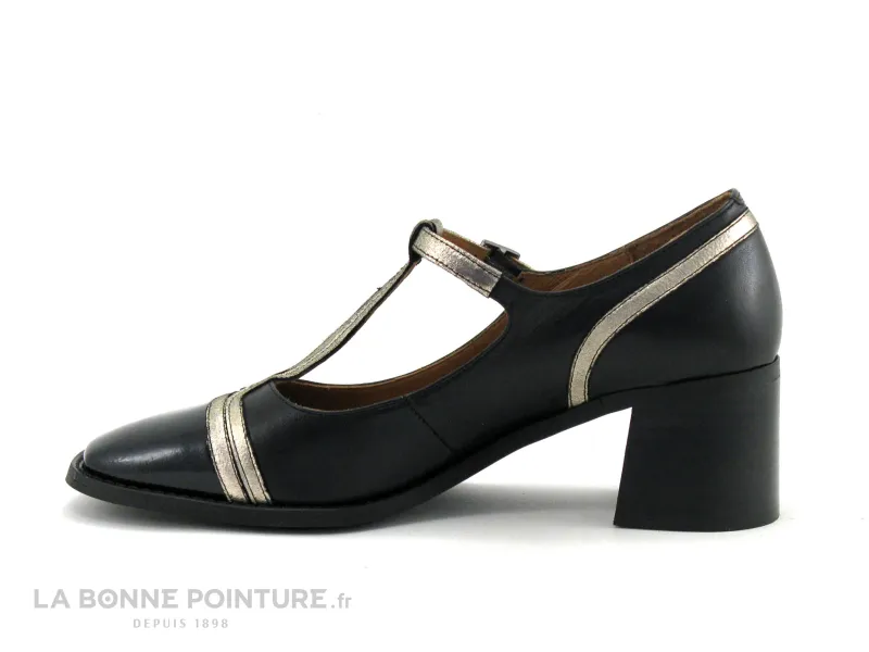 Achat chaussures Virus Femme Escarpin, vente Too by Virus 30476 - Escarpin noir avec bride salome