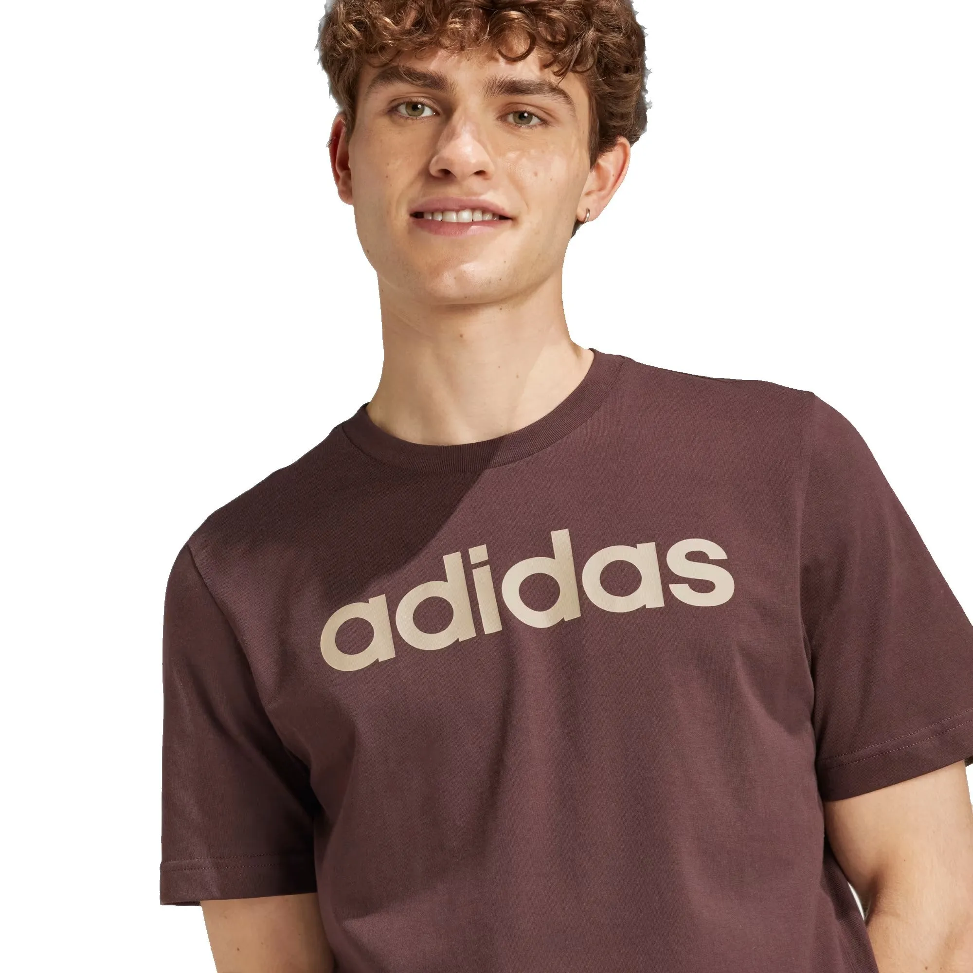 ADIDAS TEE SHIRT Marron imprimé