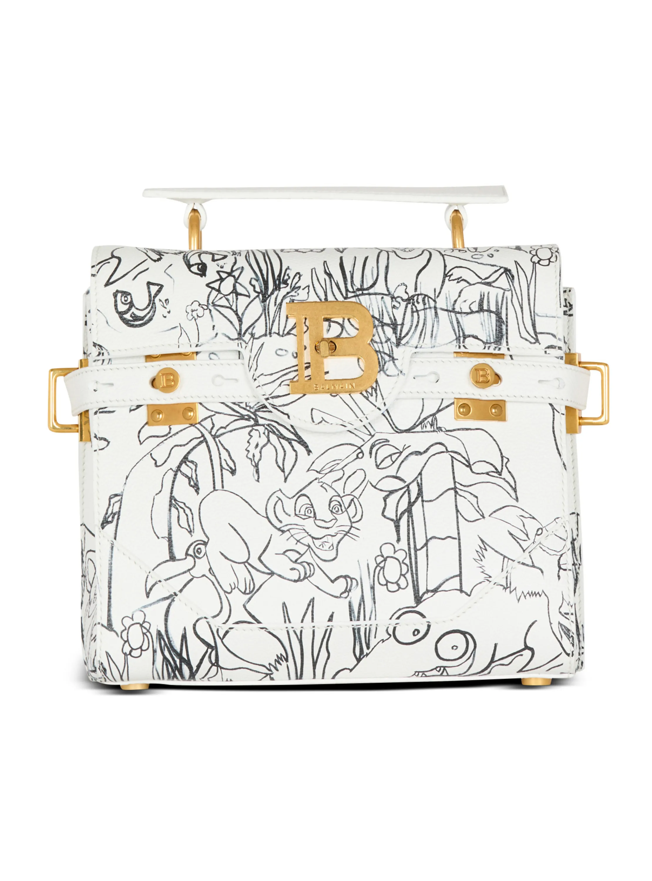 BALMAIN  Disney x balmain : the lion king - sac b-buzz 23 imprimé enfant précoce - Blanc