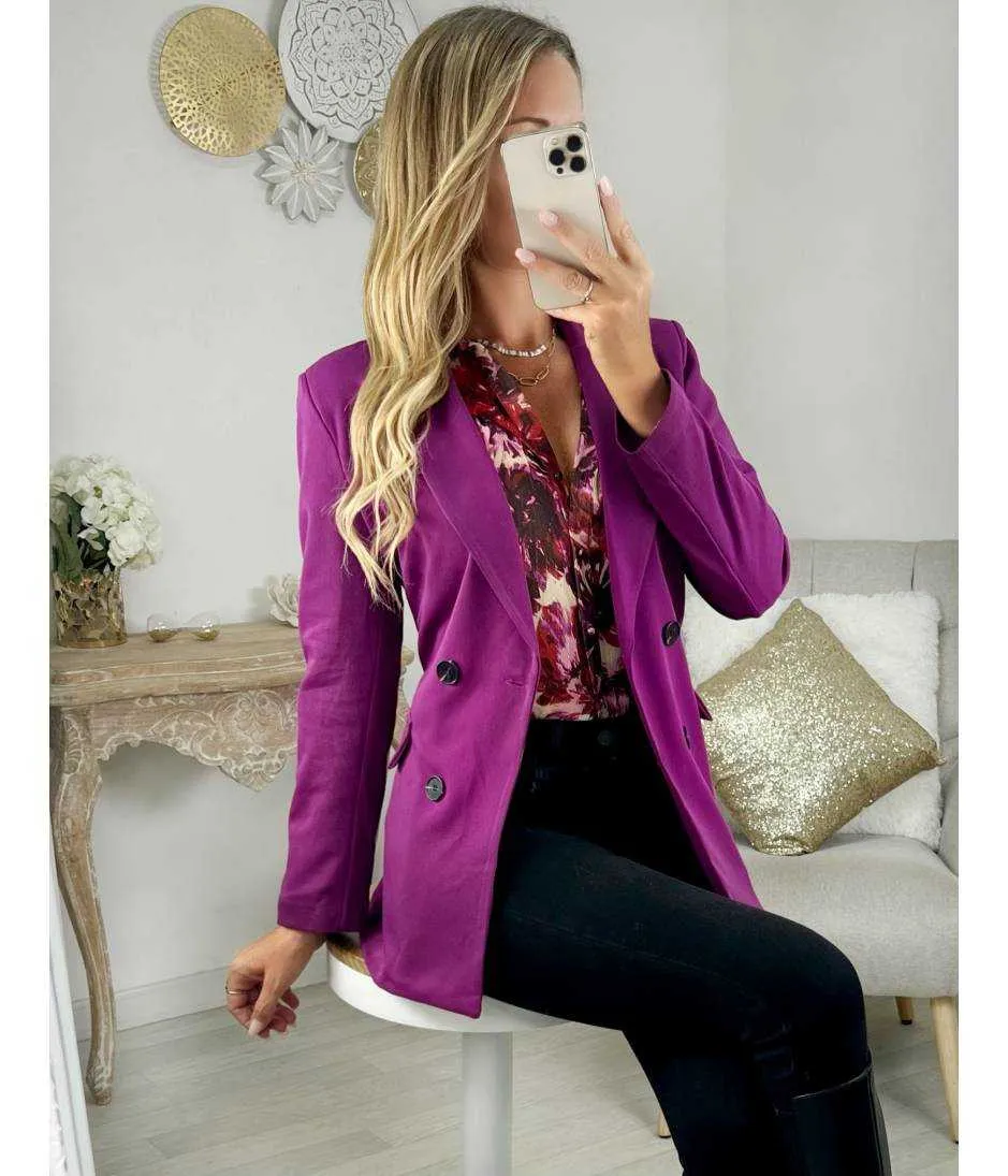 blazer basique prune