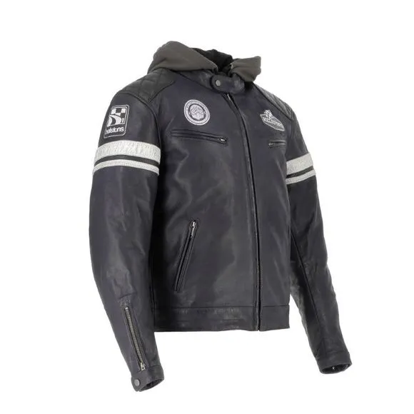 BLOUSON CUIR HELSTONS RIPOSTE MARRON