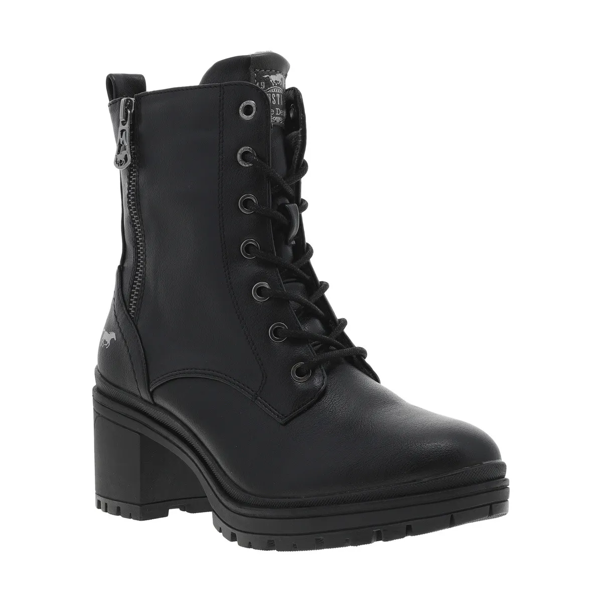 Boots noires à talon bottier