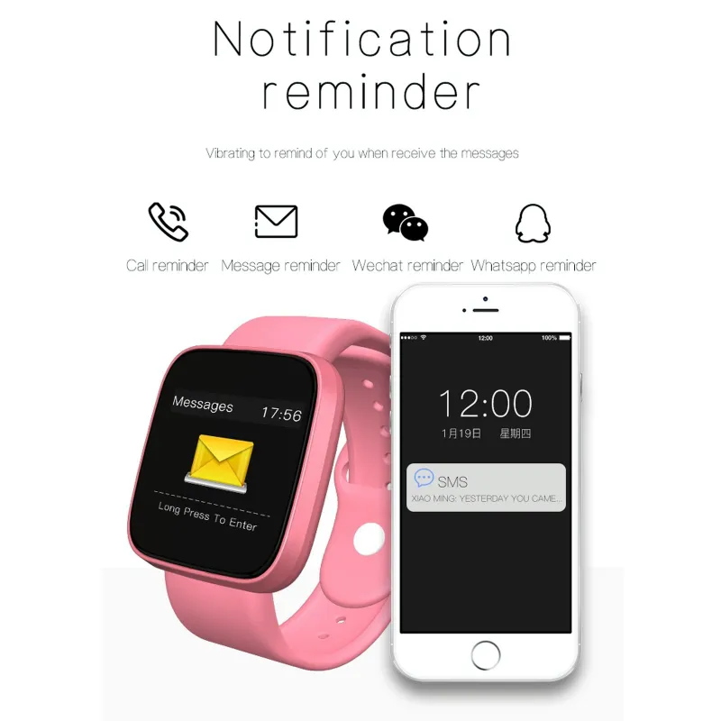Bracelet Connecté Étanche IP67 Moniteur Santé