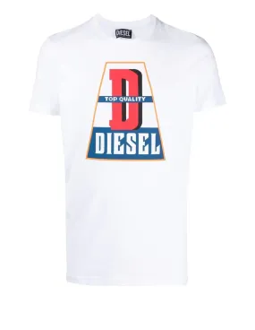 Camiseta DIESEL con Logo Blanca Hombre