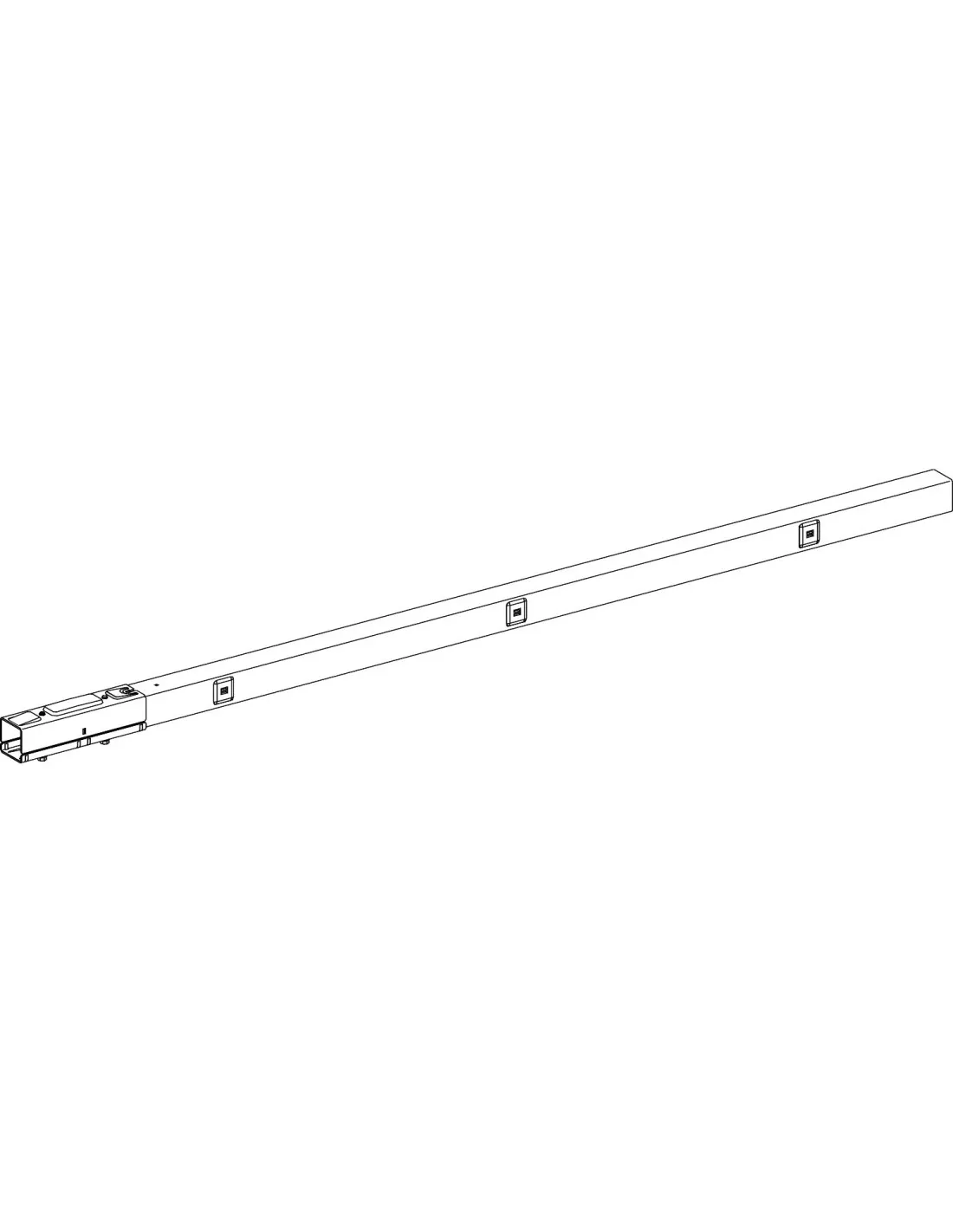 Canalis KBB élément droit 25A 3m blanc 1L+N+PE 3 fenêtres SCHNEIDER KBB25ED2303W