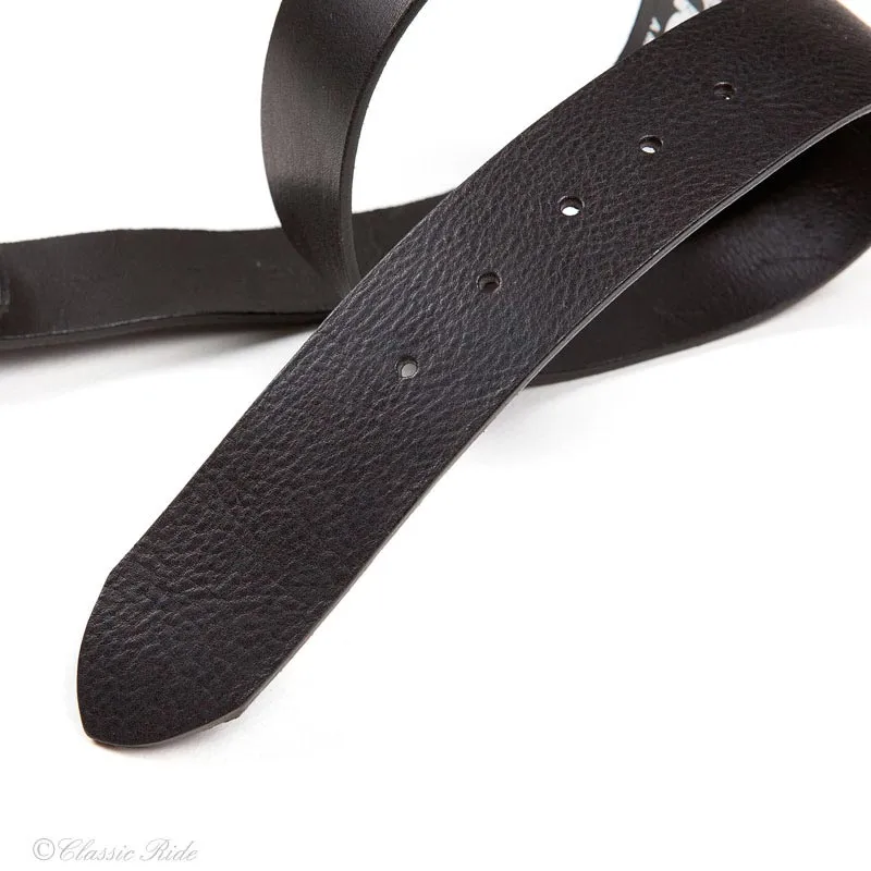 Ceinture Biker Motard Helstons Cuir Noir