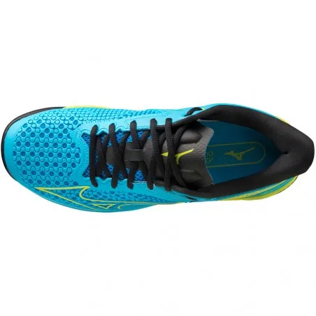 Chaussure Mizuno Wave Exceed Tour 5 Toutes Surfaces Bleu/Jaune