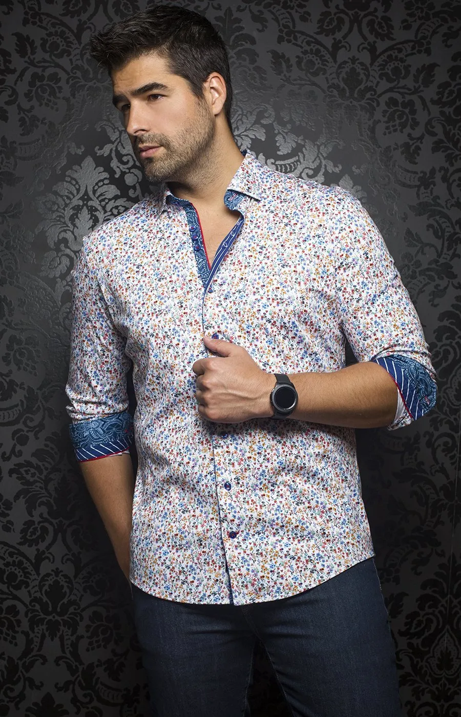 Chemise | Louis, White / Multi