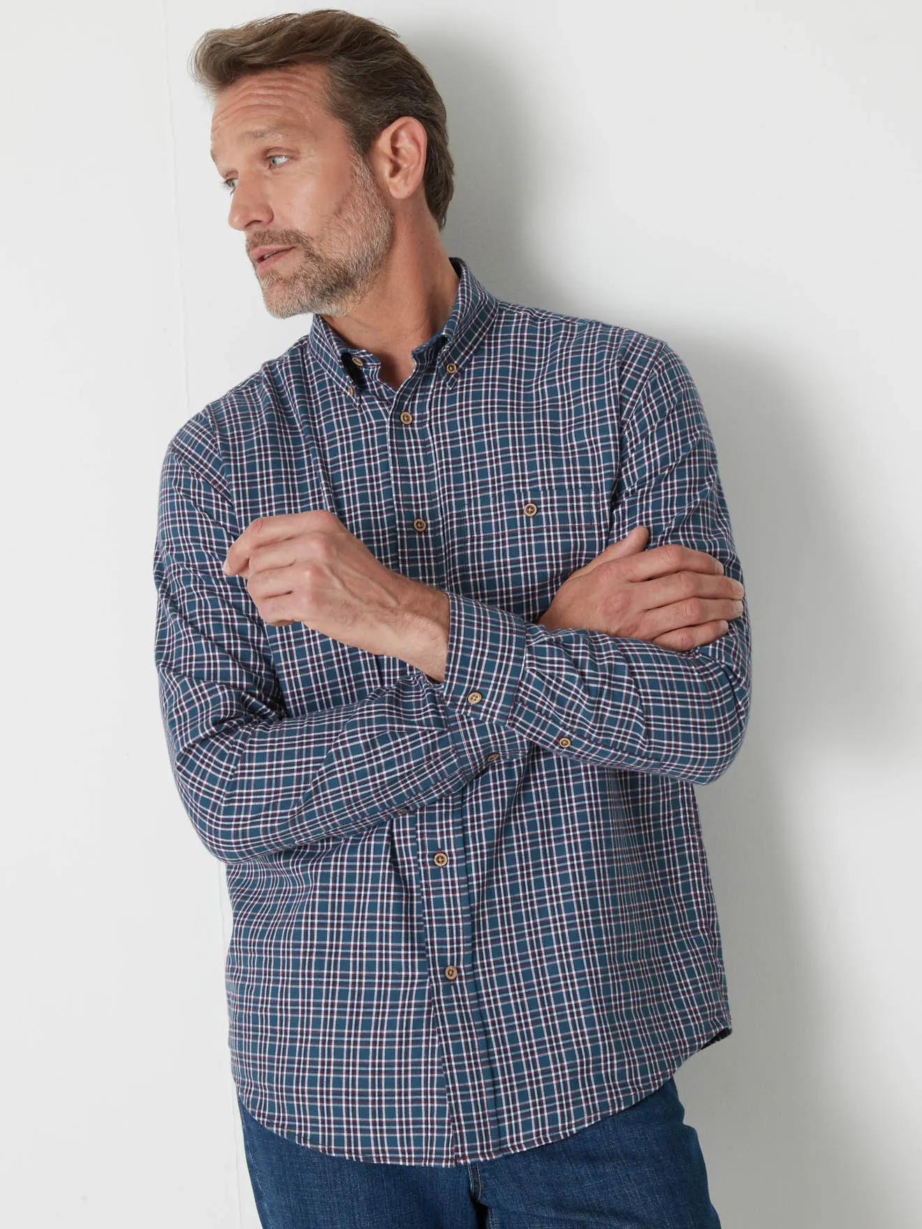 Chemise chaude à carreaux fil teint