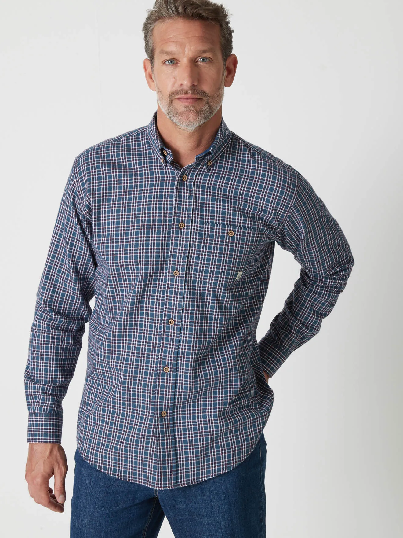 Chemise chaude à carreaux fil teint