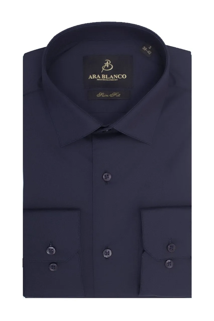 Chemise Slim Fit - Bleu Minuit