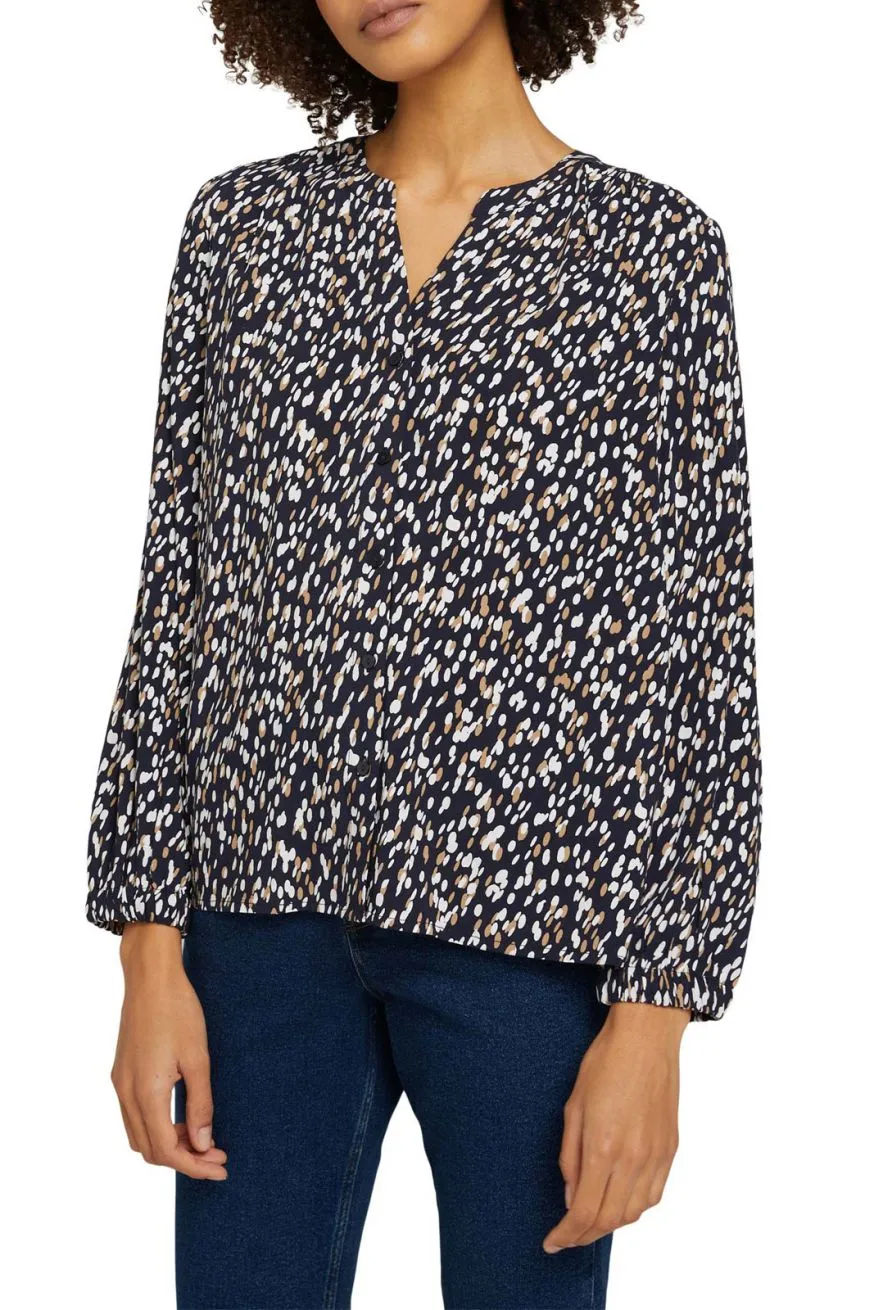 Chemisier TOM TAILOR  Navy Dotted Design 