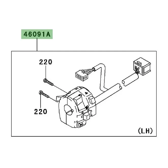 Commodo gauche Kawasaki Er-6f (2009-2011) | Moto Shop 35