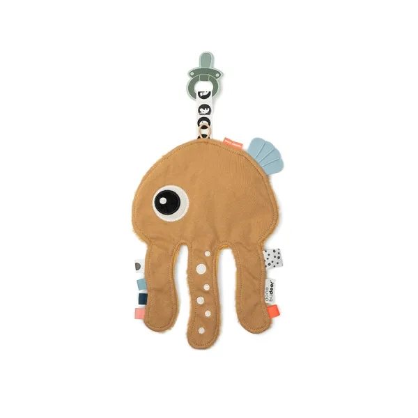 Doudou attache sucette Jelly moutarde