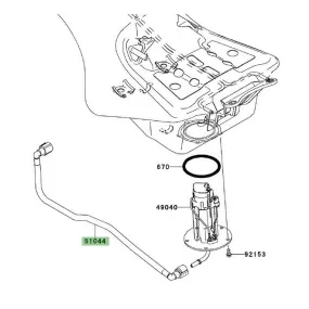 Durite d'essence Kawasaki 510440816 | Moto Shop 35