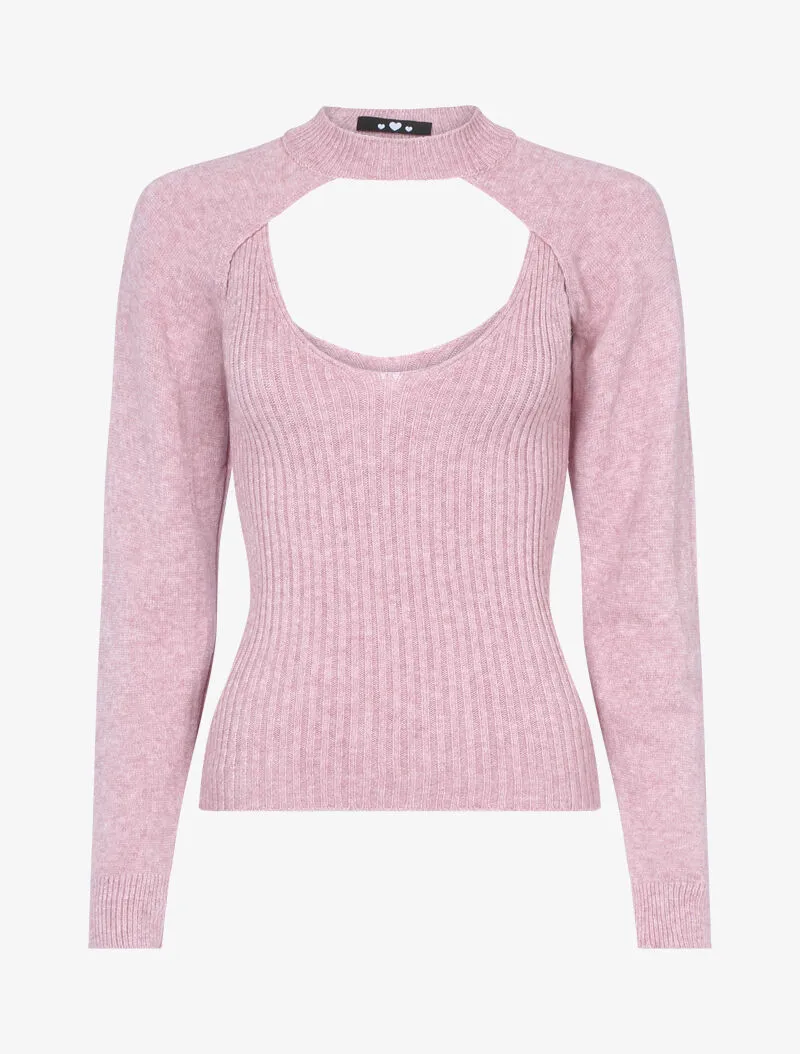 Ensemble de tops superposés - rose