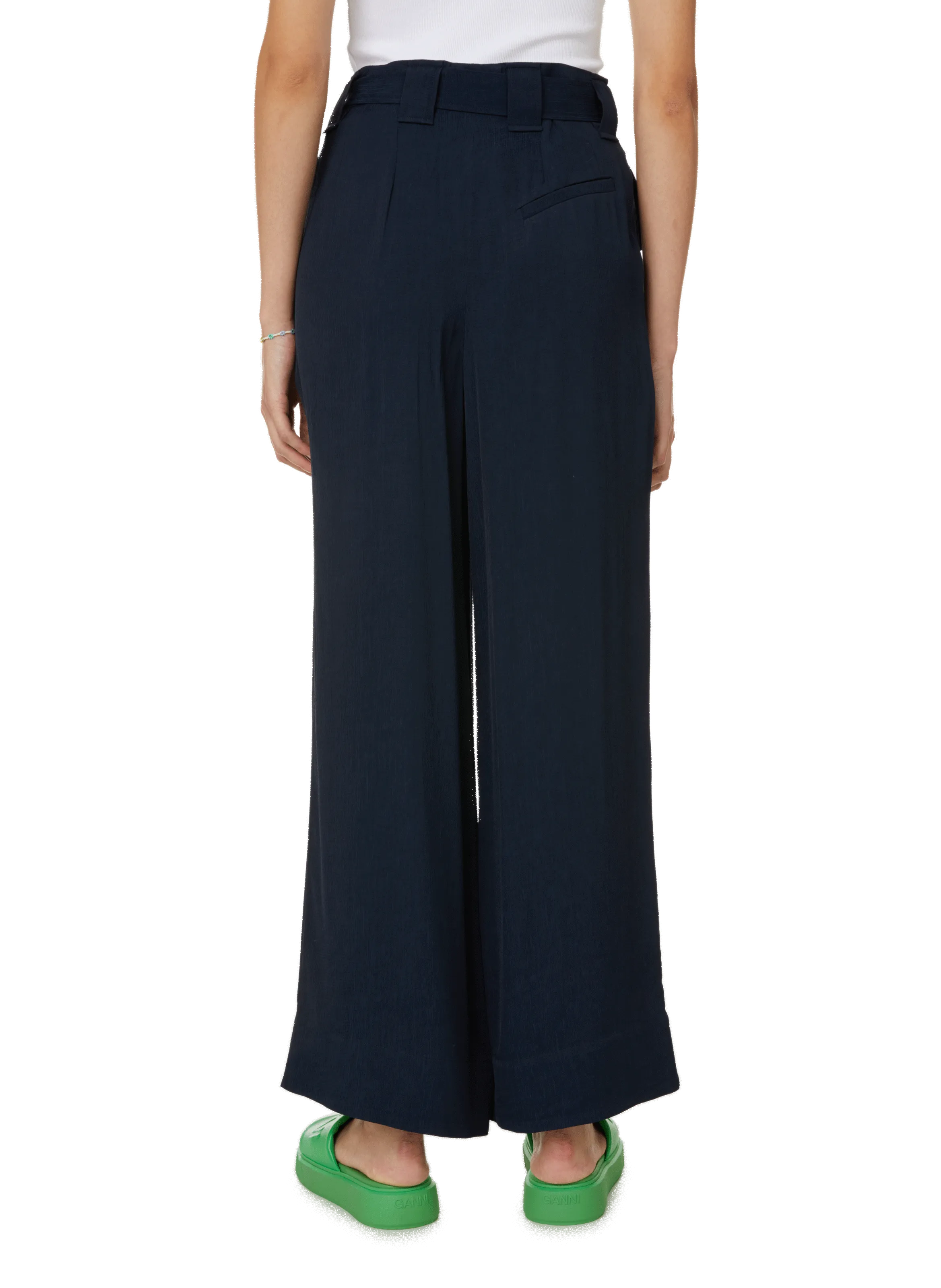 GANNI  Pantalon fluide - Bleu