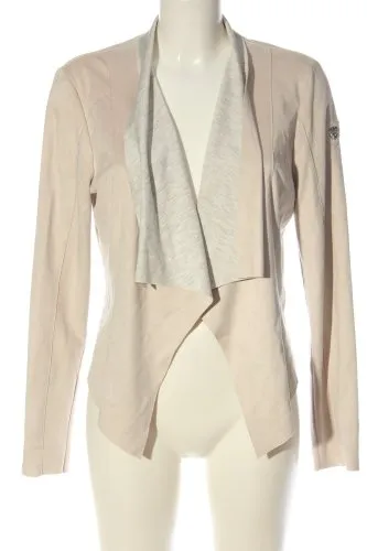 Gipsy Veste chemisier crème-gris clair moucheté style décontracté