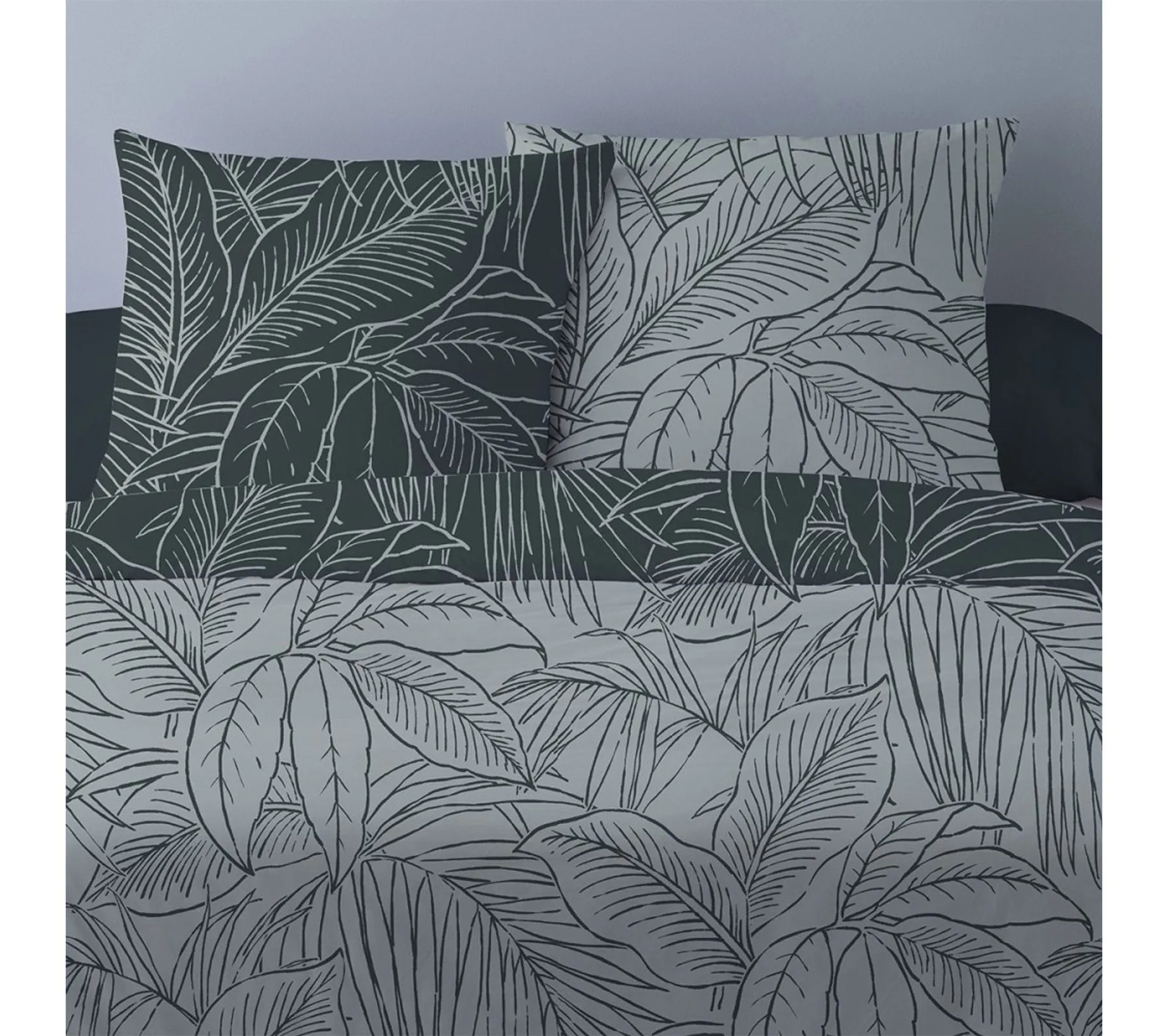 Housse De Couette 240x220 Monti Gris + 2 Taies