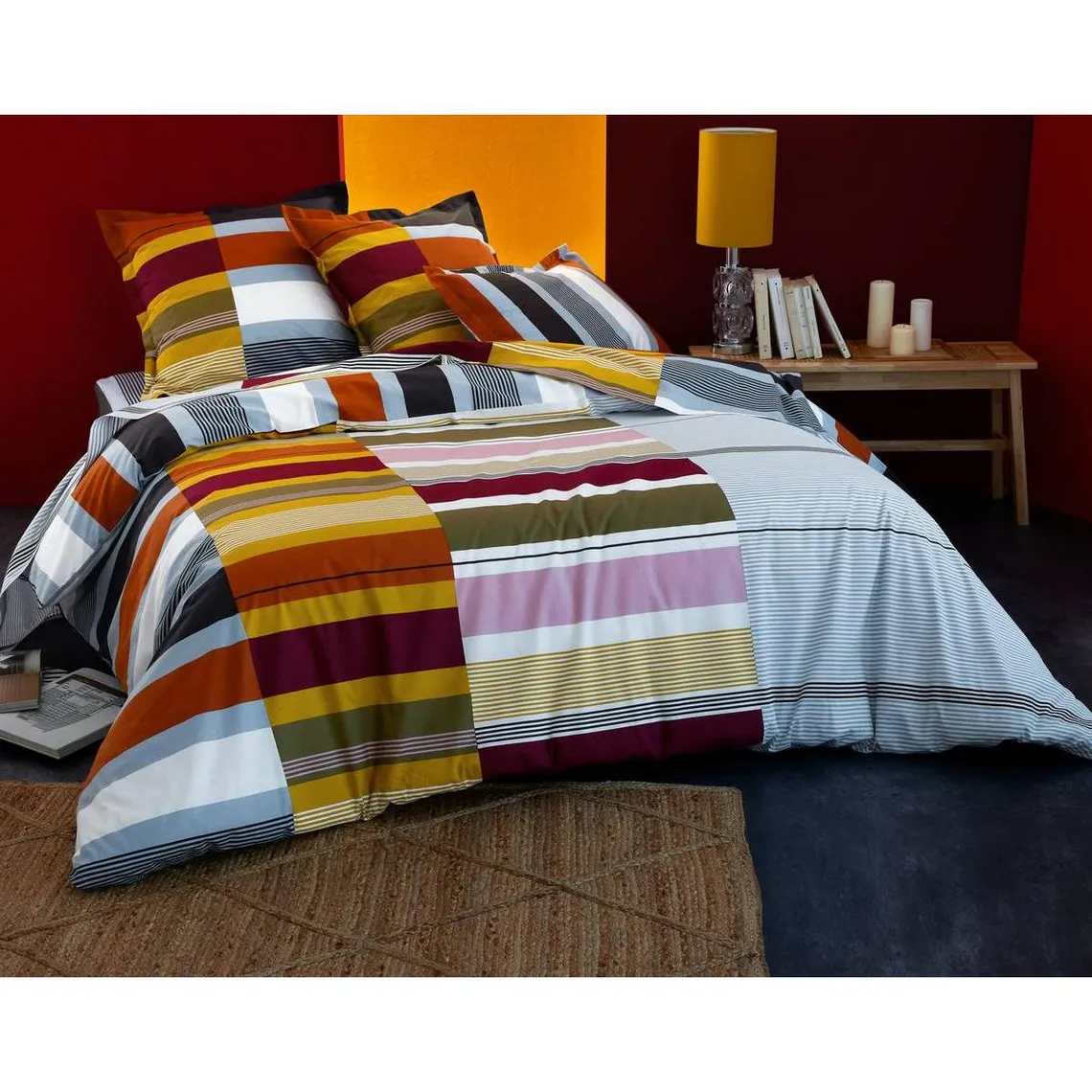 Housse de couette  ENZO multicolore en coton  | 3 Suisses