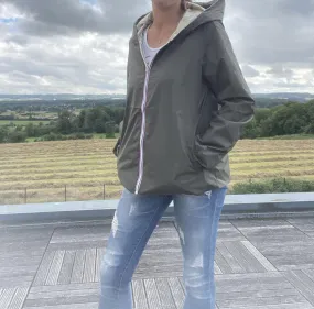 Imperméable réversible court sans garnissage ouate mi-saison Marque Laura Jo Kaki / Doré - Curvy