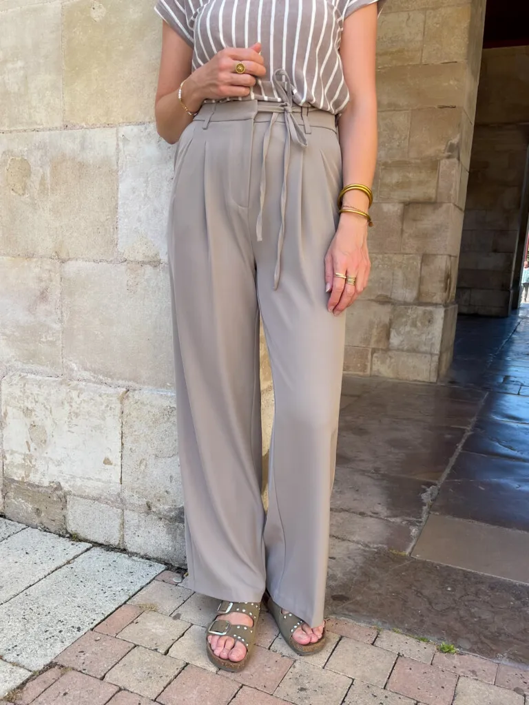Kris pantalon fluide taupe