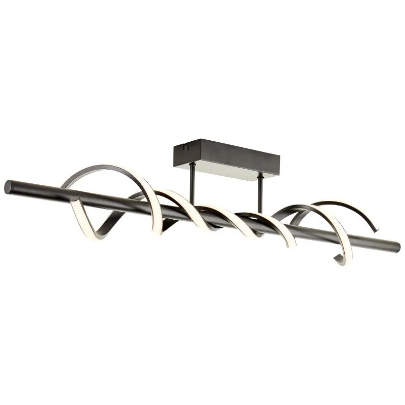 Moderne plafondlamp zwart, Quang, 20W, 3000K LED
