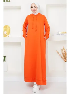 Orange - Modest Dress