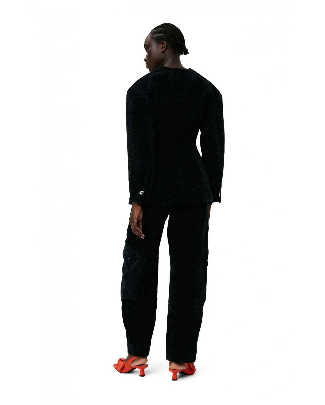 PANTALON CHENILLE BLACK - Ganni  | Chez Maman Rouen