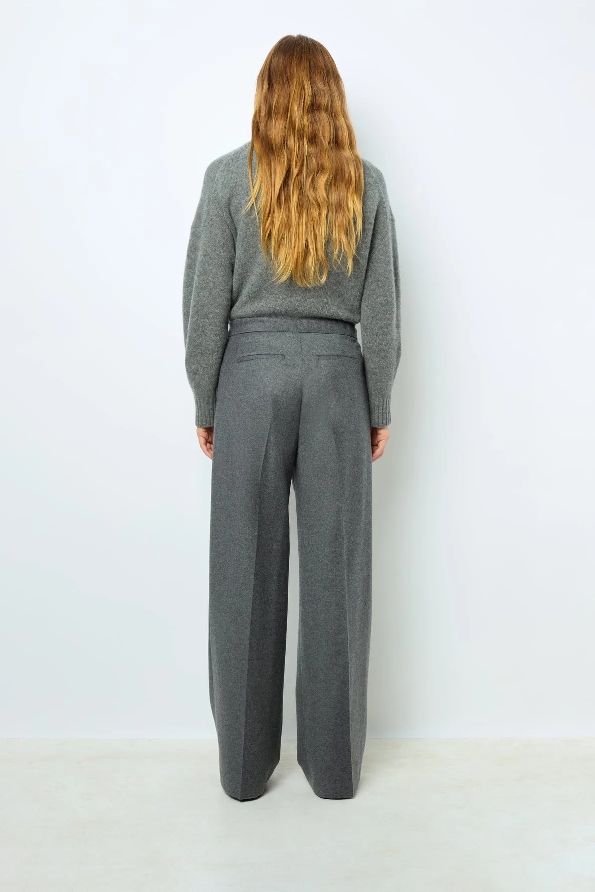 Pantalon droit en flanelle - NIA