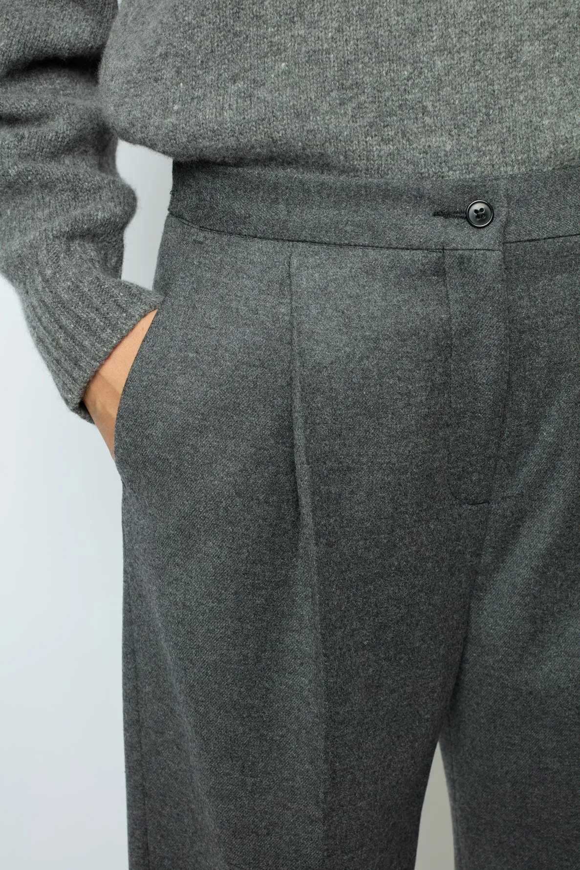Pantalon droit en flanelle - NIA
