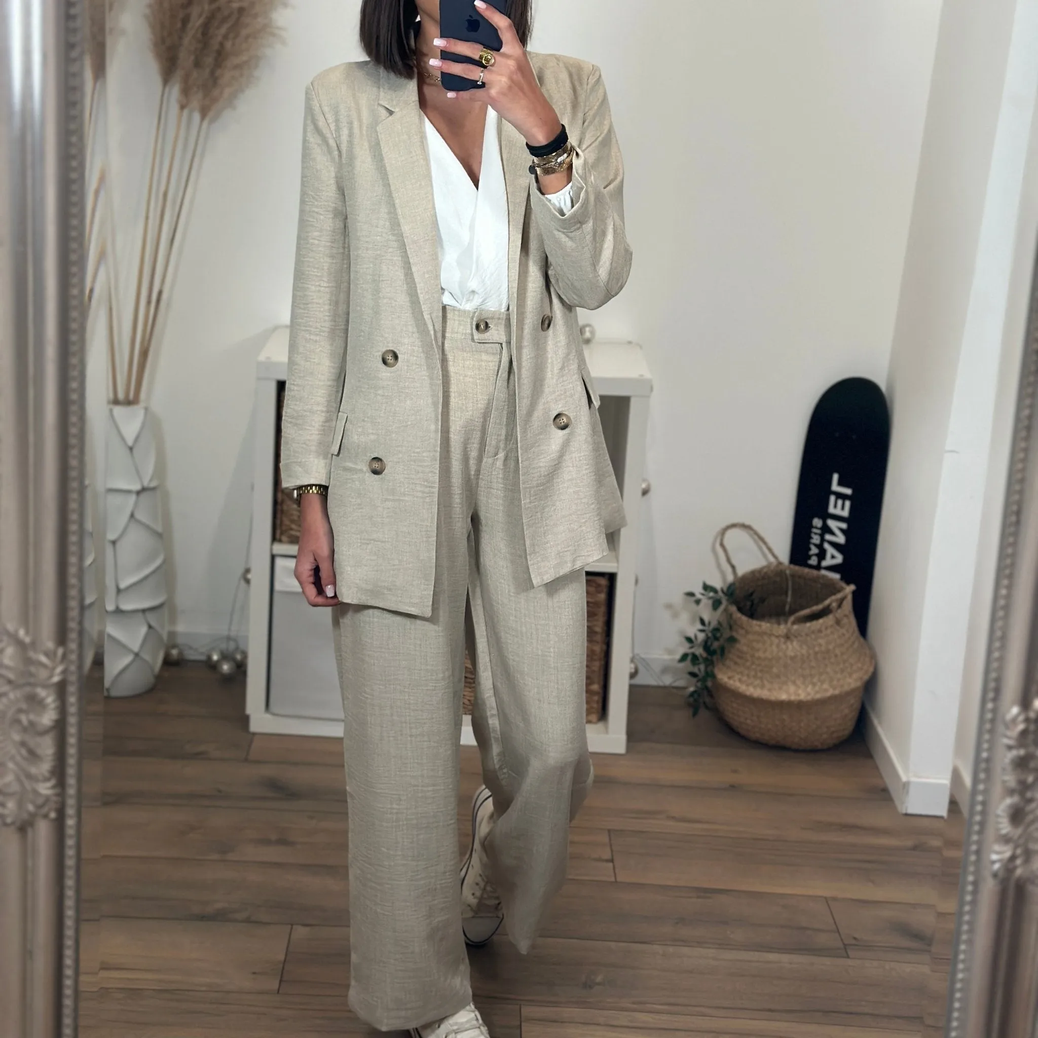 PANTALON FLUIDE BEIGE EDEN