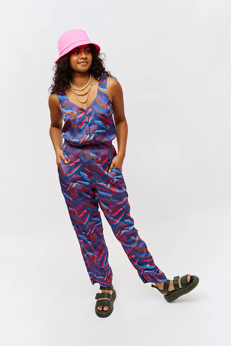 Pantalon fluide motif animalier Summer Tigre