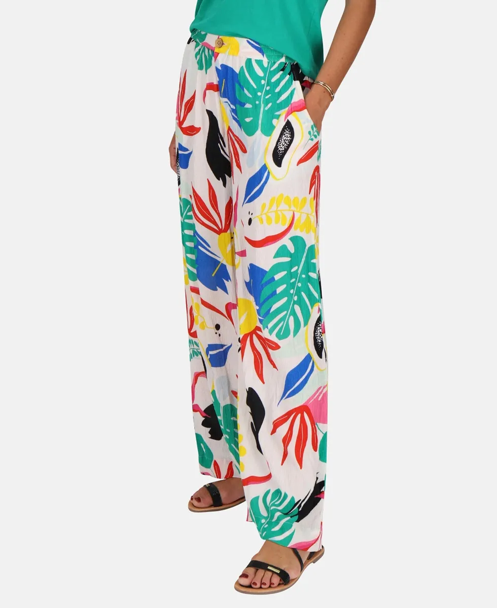 Pantalon fluide à motifs KAMARI Exotic |  Les Tropeziennes par M. Belarbi