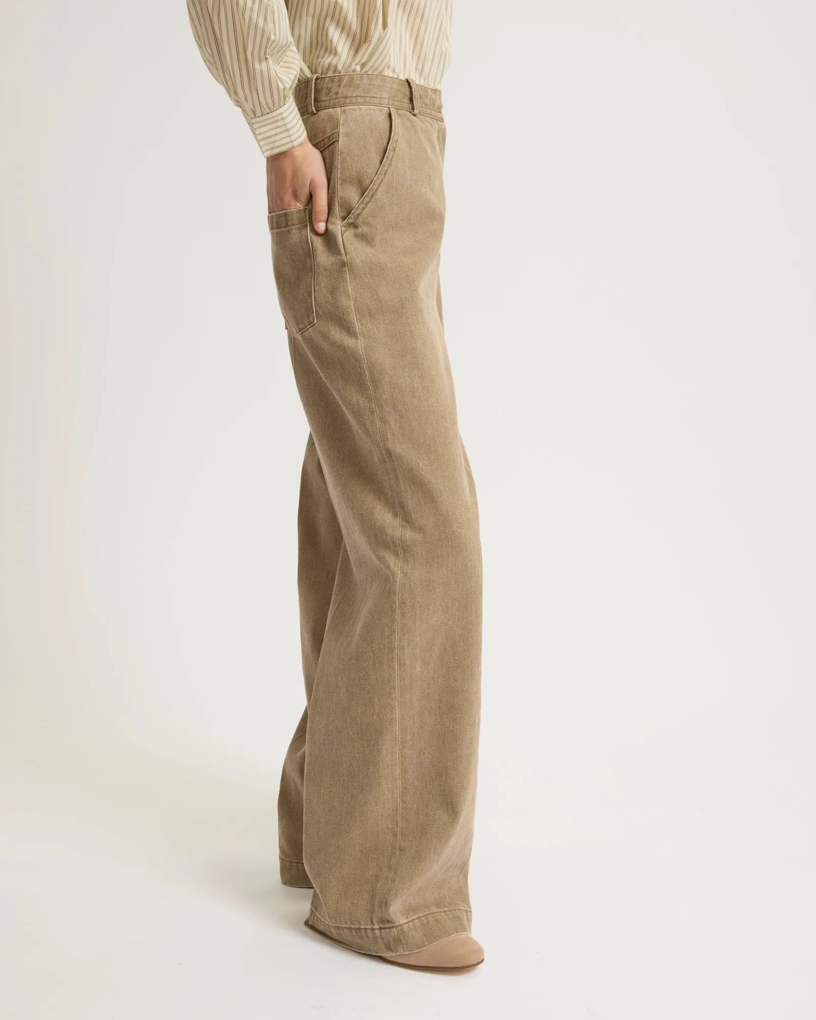 Pantalon large en denim