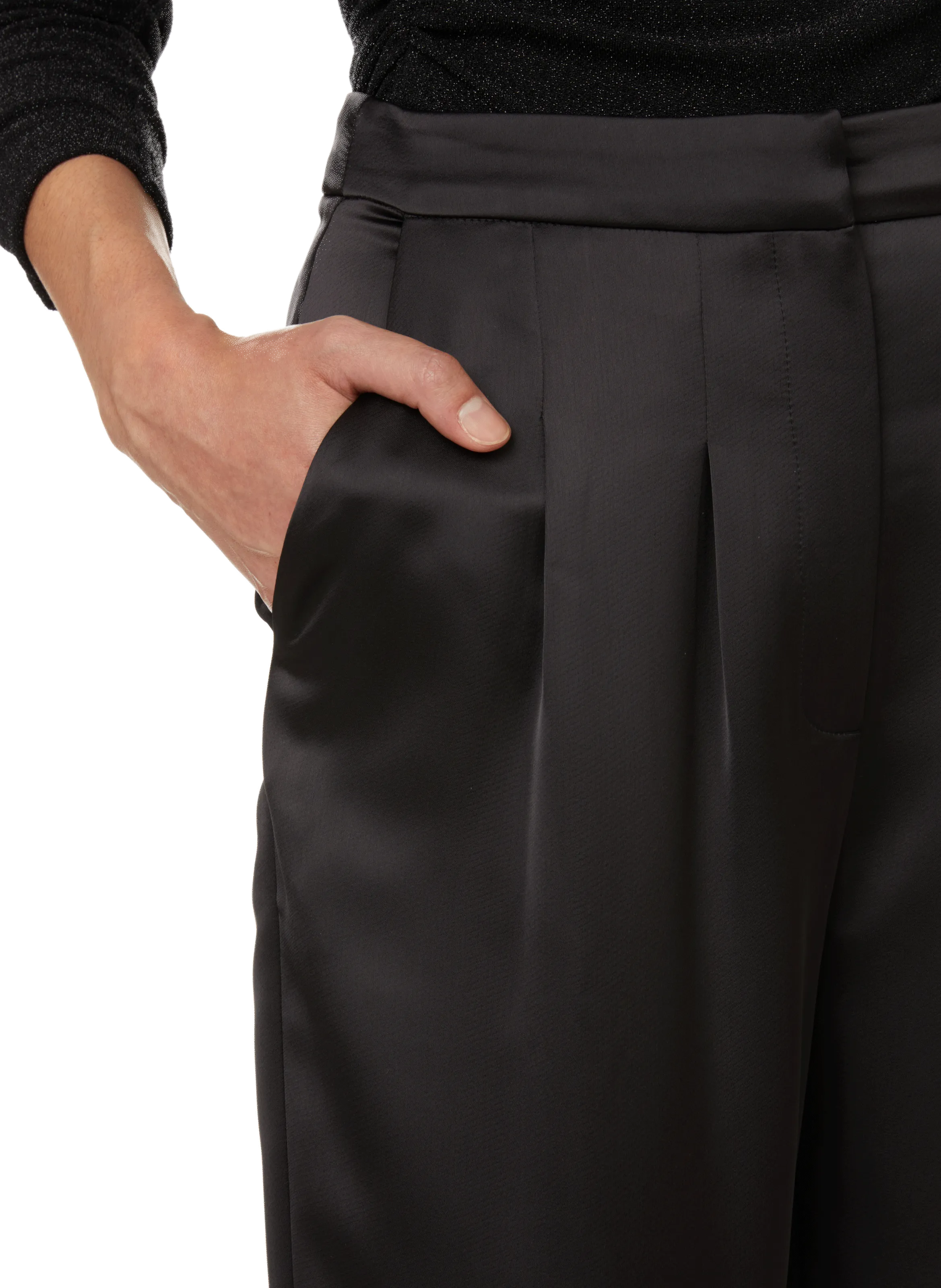 PANTALON LARGE SATINé - IN THE MOOD FOR LOVE pour FEMME | Printemps