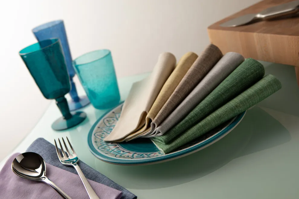 Paquet de 20 Serviettes en Coton Compostable 40x40 cm MONO Terracotta