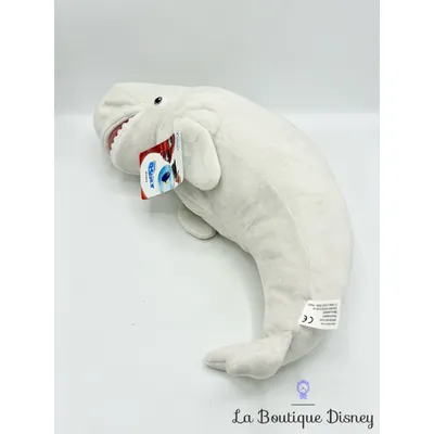 Peluche Bailey Le monde de Dory Disneyland Paris 2016 Disney poisson beluga gris 43 cm