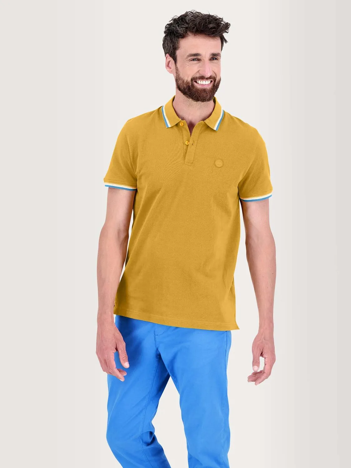 Polo Homme Manches Courtes Coton Biologique Jaune tbs
