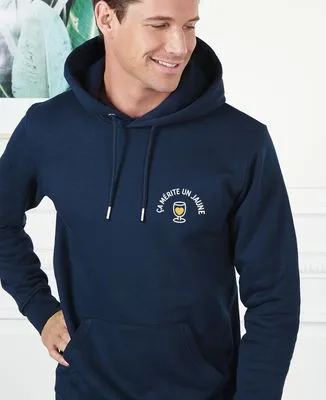 Polo homme Ça mérite un jaune (brodé)