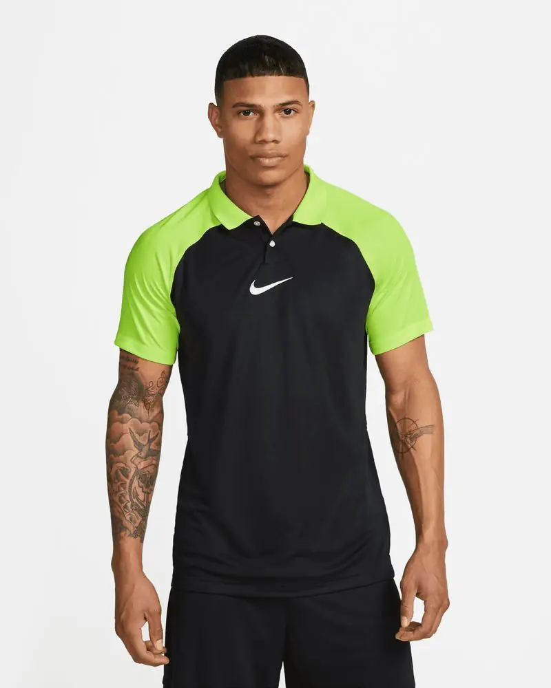 Polo Nike Academy Pro Noir & Jaune Fluo pour homme