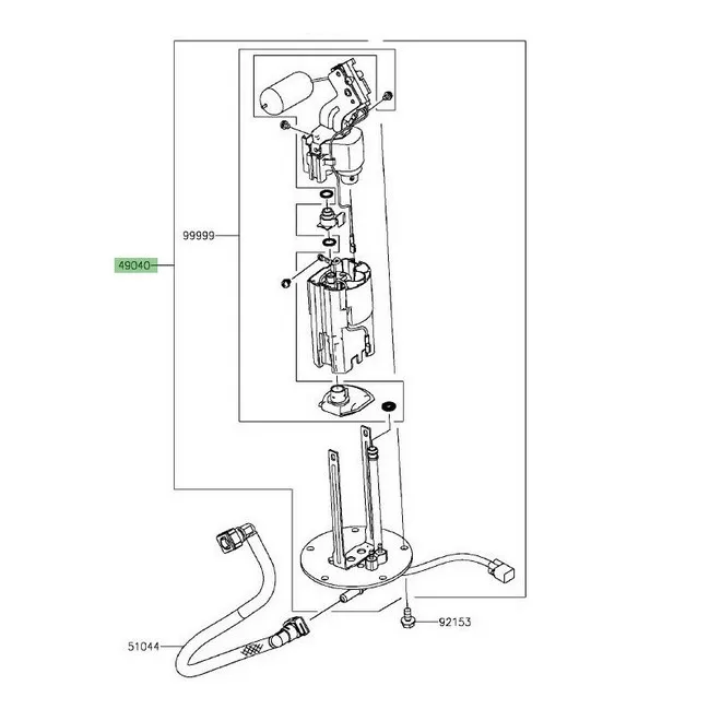 Pompe à essence d'origine Kawasaki 490400727 | Moto Shop 35