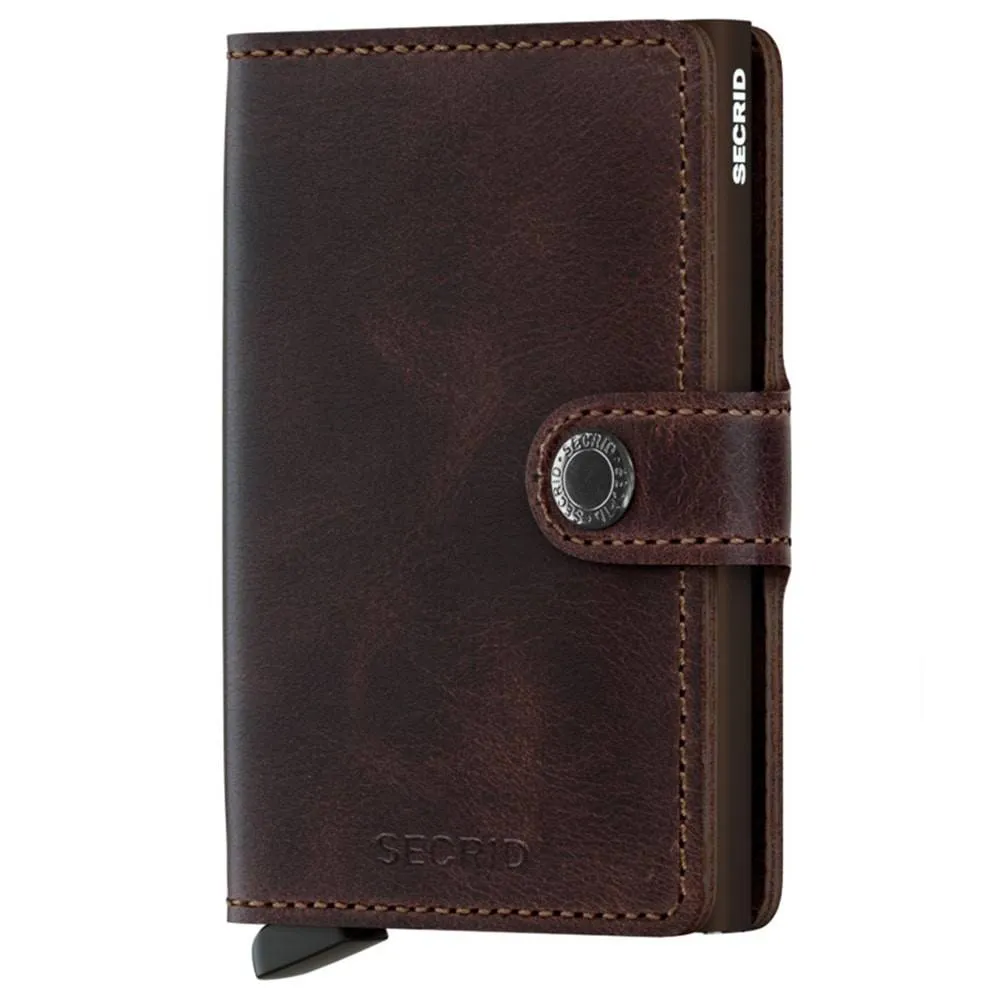Porte-cartes Secrid Miniwallet Vintage cuir effet vieilli