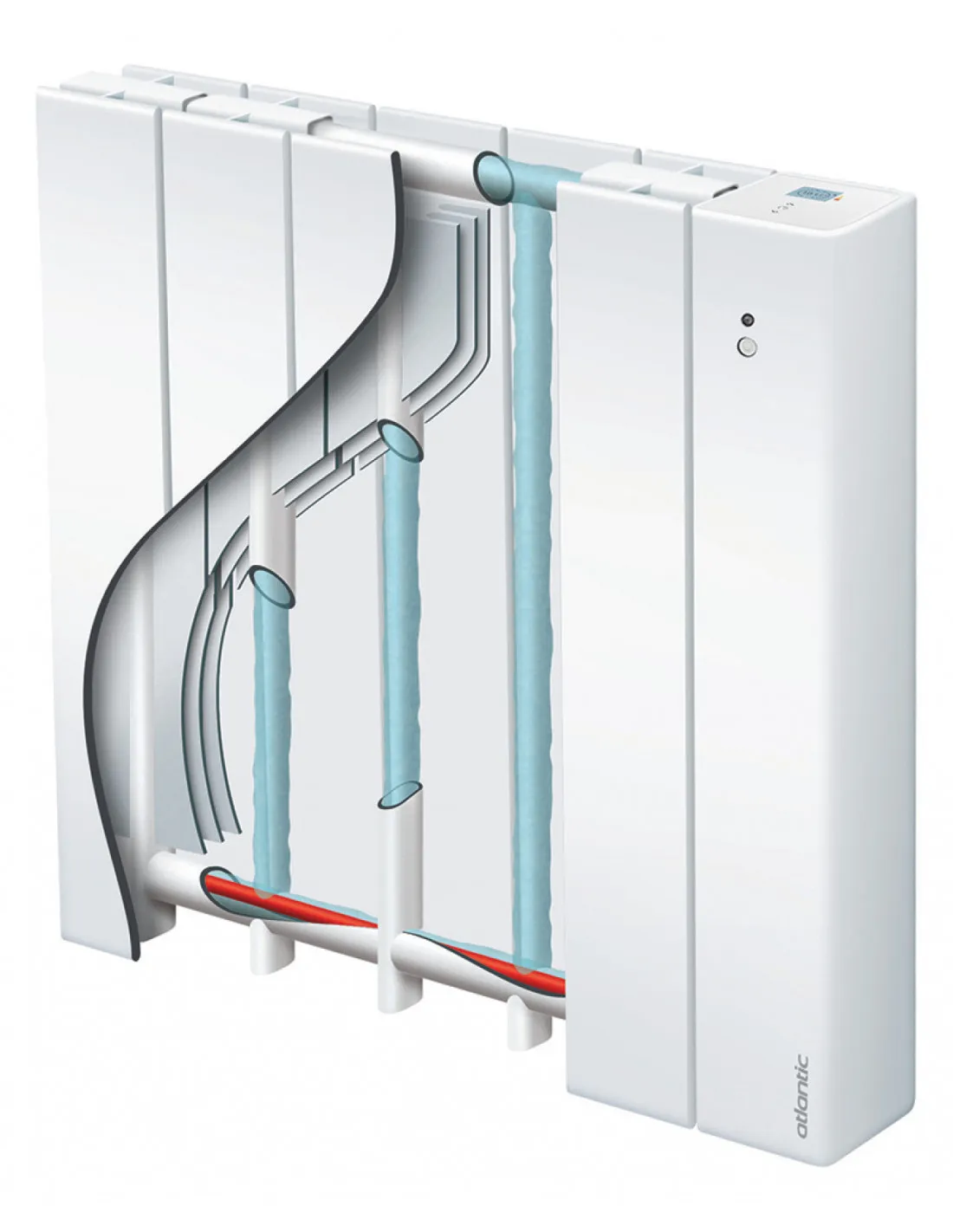 Radiateur digital détection NARIA-NKF15 horizontal 1500W blanc ATLANTIC 611614
