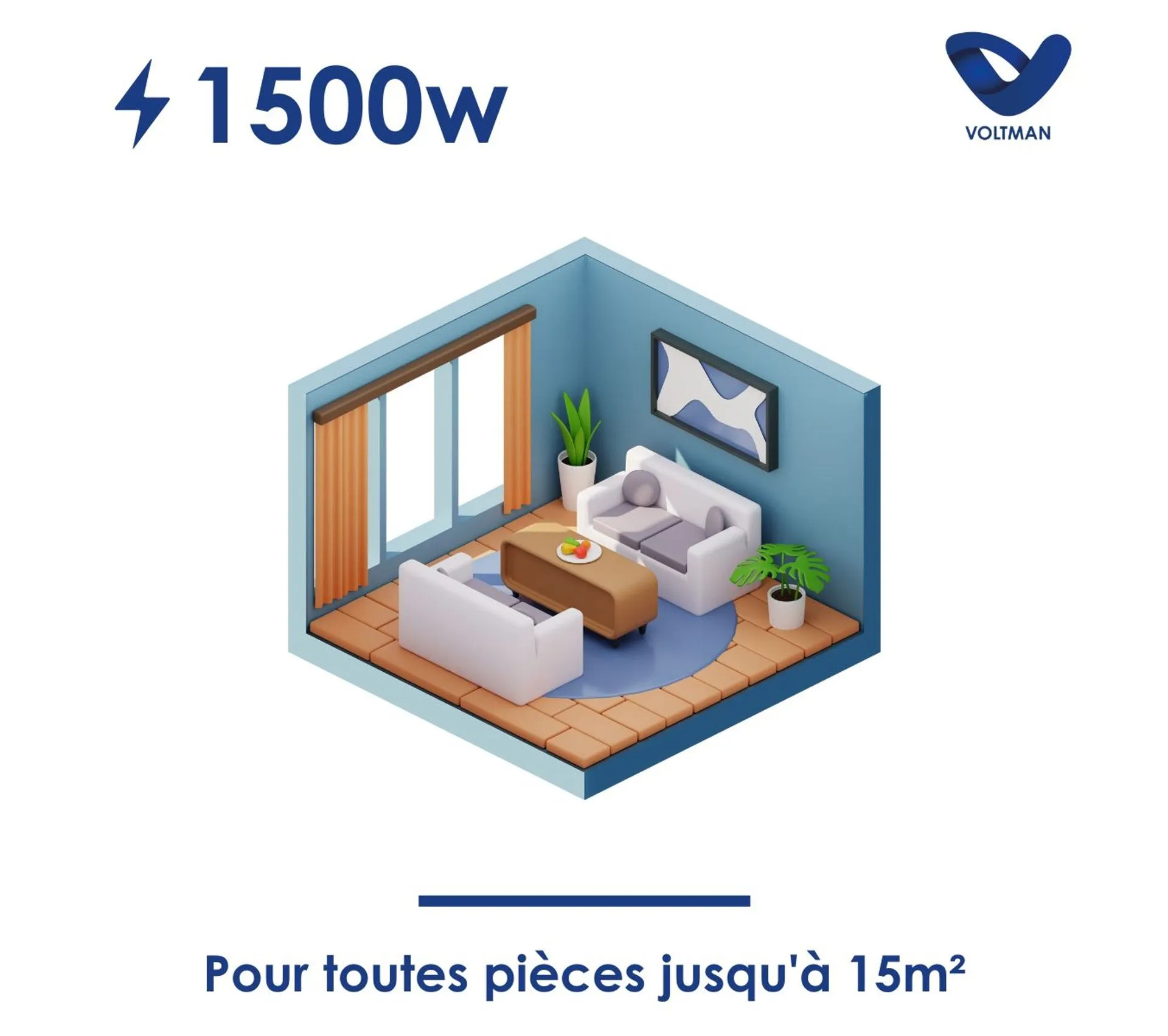 Radiateur Électrique Fixe En Céramique à Chaleur Douce Leia 1500w  Blanc