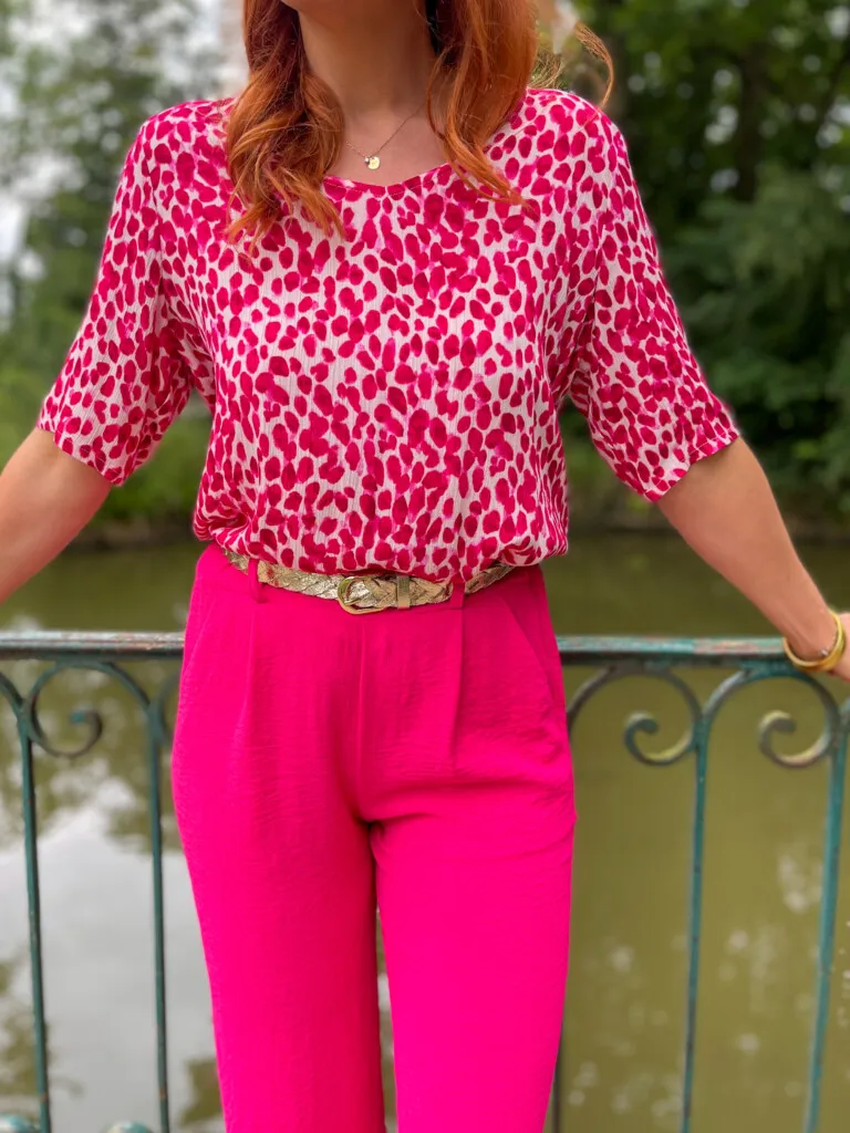 Rafael pantalon fluide fuchsia