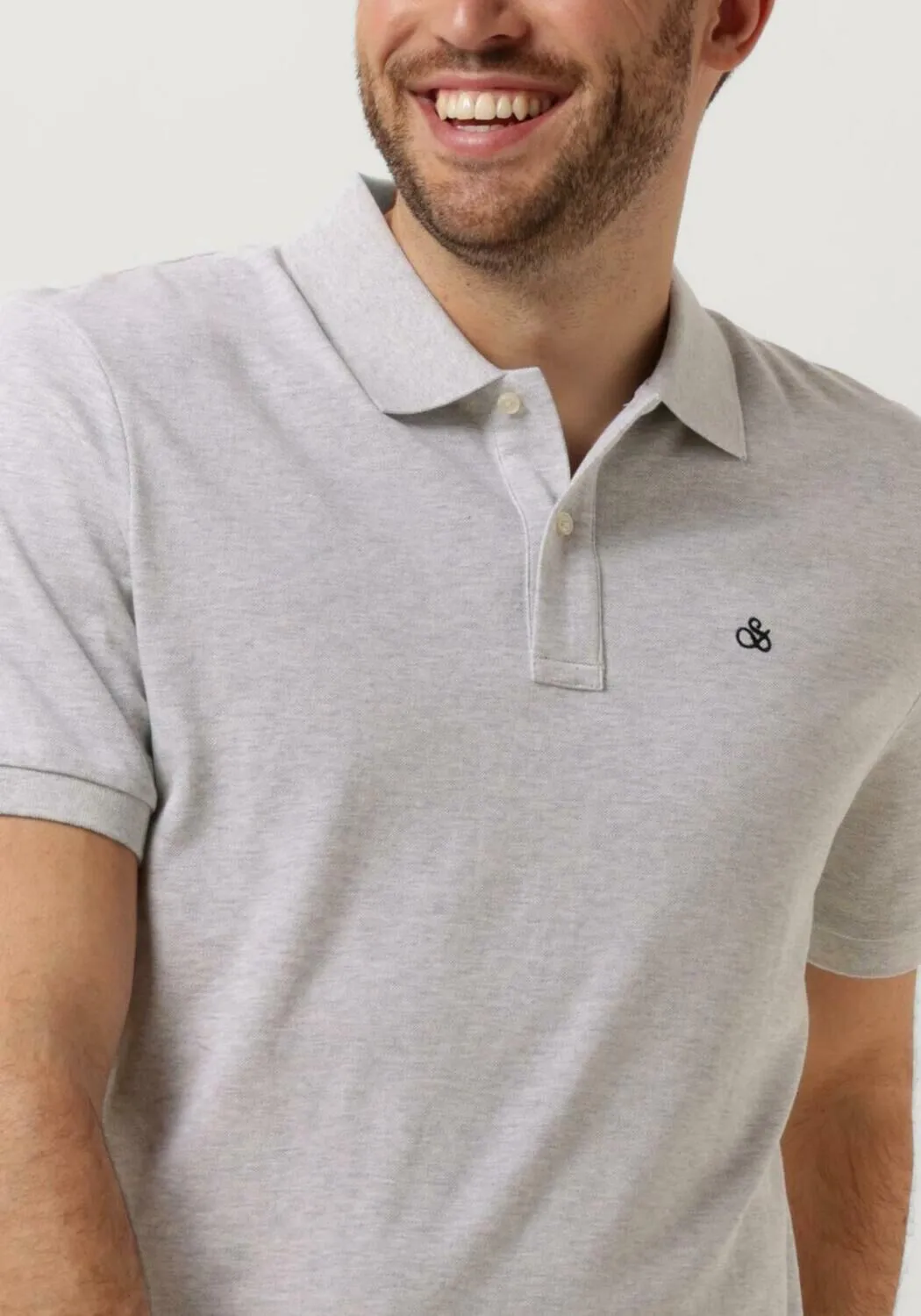 scotch & soda polo essentials - cotton pique polo en blanc