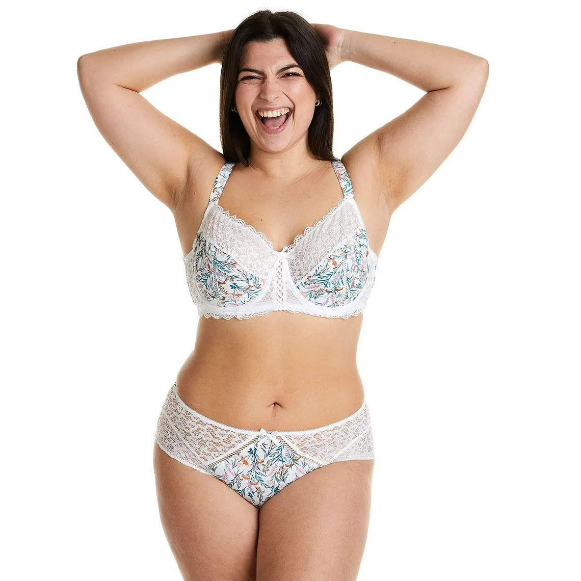Soutien-gorge à armatures grand maintien ivoire/orange Elena blanc | 3 Suisses